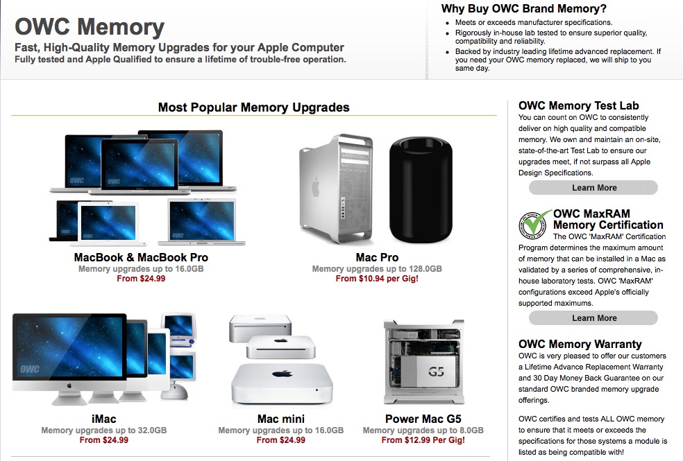 maximum memory for mac late 2013